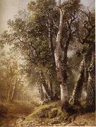 Asher Brown Durand Trees by the Brookside,Kingston oil painting on canvas